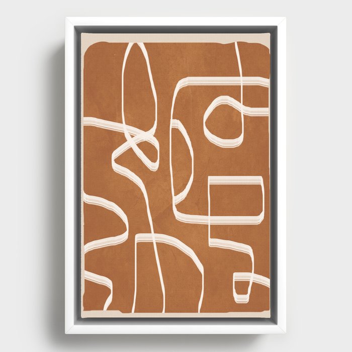 Abstract Line 38 Framed Canvas