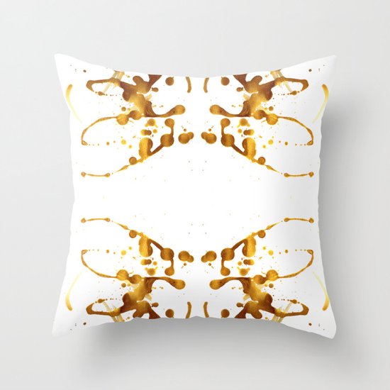 Symmetria Gold 1 Throw Pillow