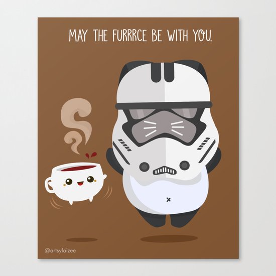 THE FURRCE IS STRONG Canvas Print