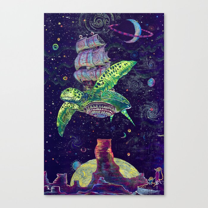 Sobaloopsian Turtleship Canvas Print