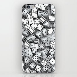 Casino Lucky Dice Gambler Abstract Gaming Pattern White iPhone Skin