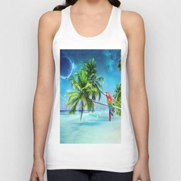 Parrot in the beach Tank Top