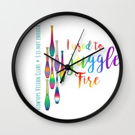 vision clubs - 3's not enough Wall Clock | Juggling, Firespinning, Juggle, Flowtoys, Flowarts, Festivals, Graphicdesign 