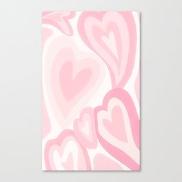 pink hearts Canvas Print