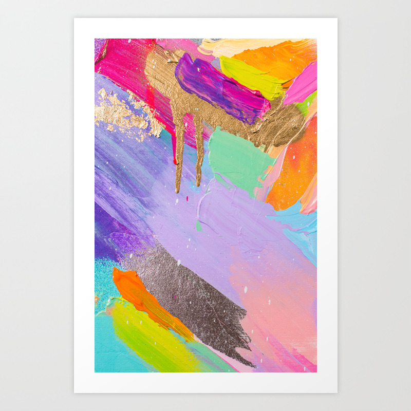 Contemporary Abstract Painting Art Print By Katetoluzakova Society6