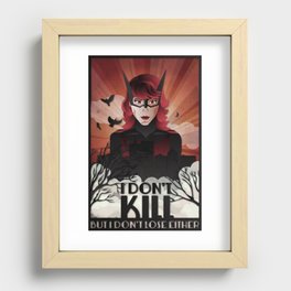 I Don't Kill, But I Don't Lose Either Recessed Framed Print
