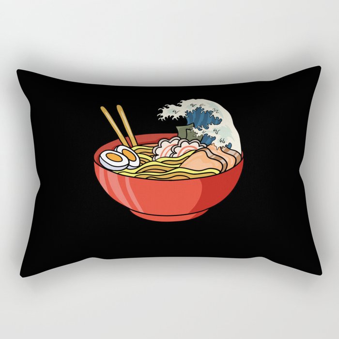 Ramen Noodles Kanagawa Japanese Wave Gift Rectangular Pillow