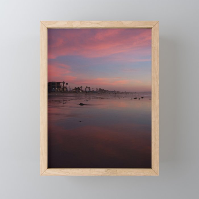 PB Sunset Framed Mini Art Print