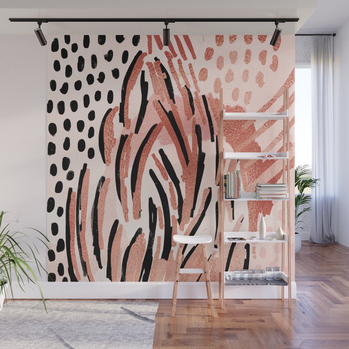 Swish Mark Making Abstract Painting Modern Decor Gifts Wall Mural