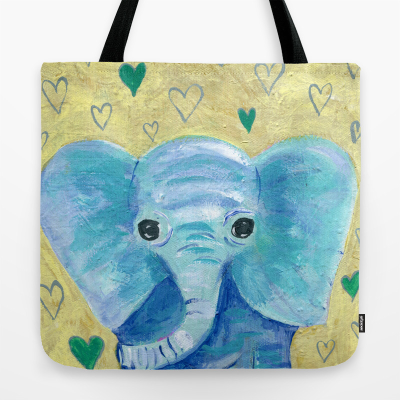 Elephant Painting Nursery Decor Child S Room Decor Hearts