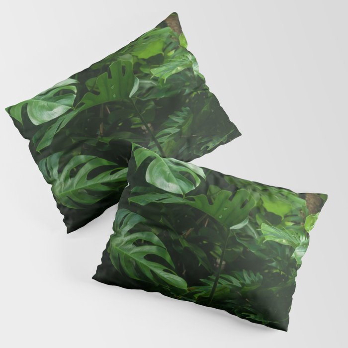 Brazil Photography - Dense Leaves In The Rain Forest Pillow Sham