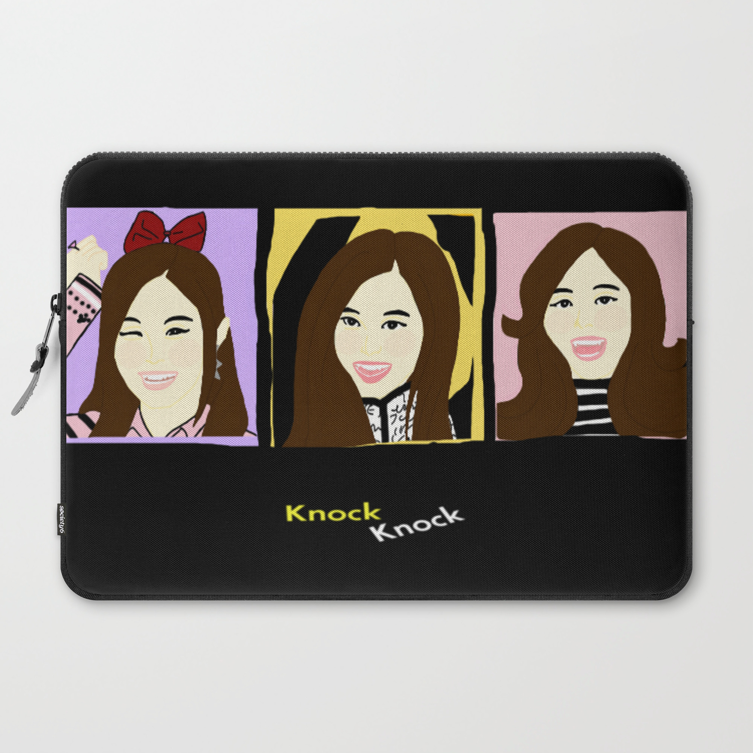 Knock Knock Tzuyu Version Laptop Sleeve By Deathlymad Society6