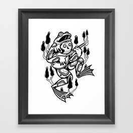 Silly Slippy Singin’ Swamp Swimmer Framed Art Print