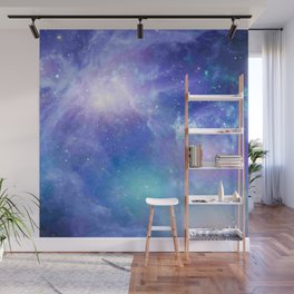 Blue dust space Galaxy Wall Mural