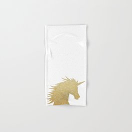 Gold Glitter Unicorn Hand & Bath Towel