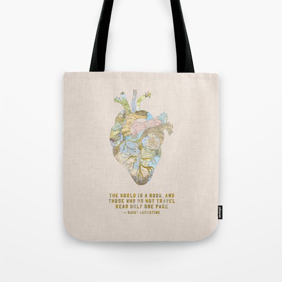 A Traveler's Heart + Quote Tote Bag