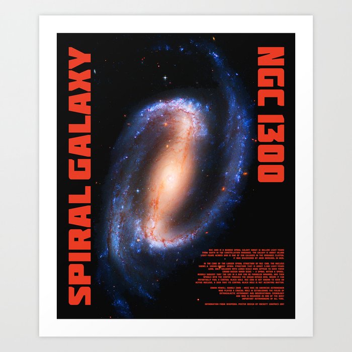 Spiral Galaxy NGC1300 Art Print
