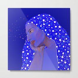 Blue Mother Earth Metal Print