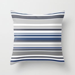 Blue stripes Throw Pillow