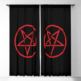 Satanic Pentagram (blood edit) Blackout Curtain