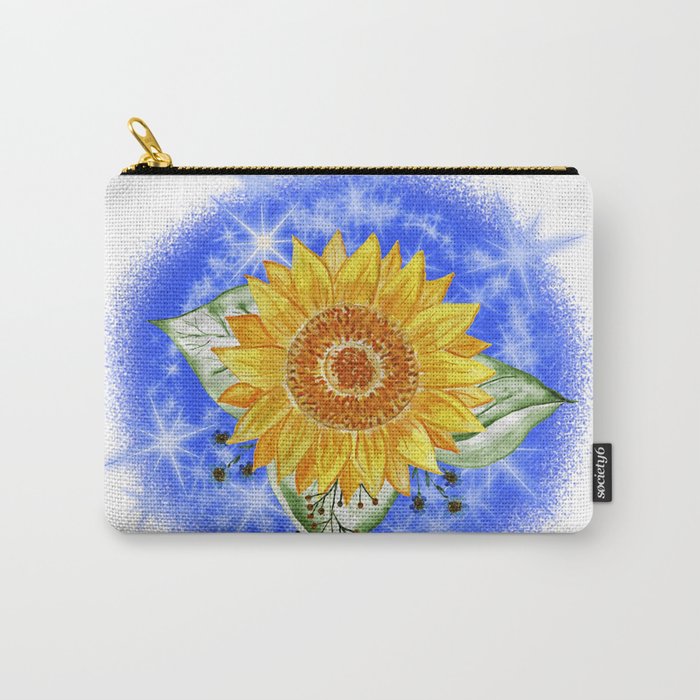 Sunflowers, Backgrounds, clipart, flower, Carry-All Pouch