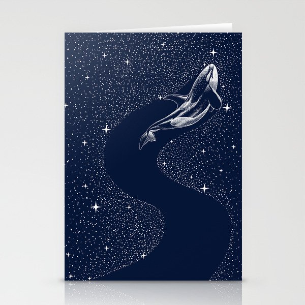 starry orca Stationery Cards