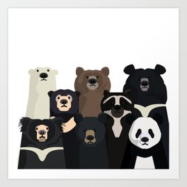 Bear family portrait Art Print