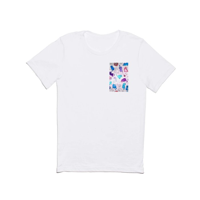 Space Cats Pattern T Shirt