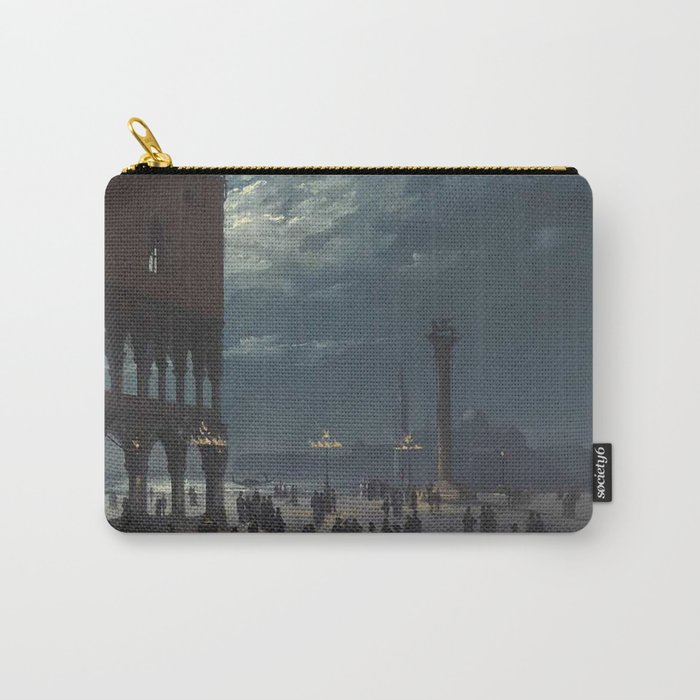 A View of the Piazzetta by Moonlight, Venice -   Ippolito Caffi Carry-All Pouch