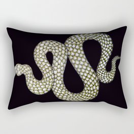 Snake's Charm in Black Rectangular Pillow