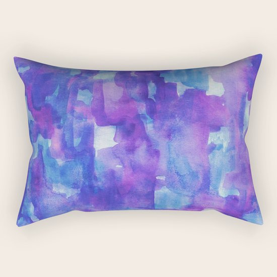 Blue & Purple Rectangular Pillow