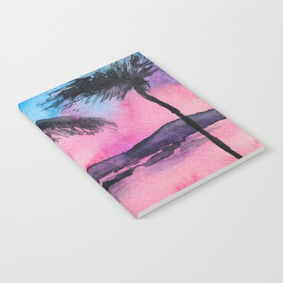 Tropical sunset || watercolor Notebook