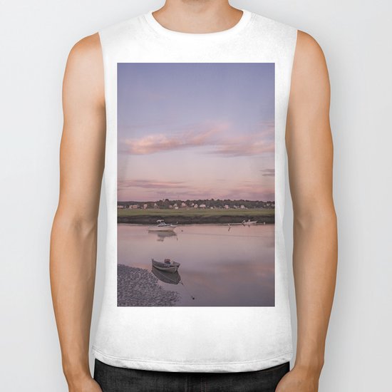 Pier at Golden hour Biker Tank