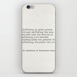 St. Faustina quote iPhone Skin