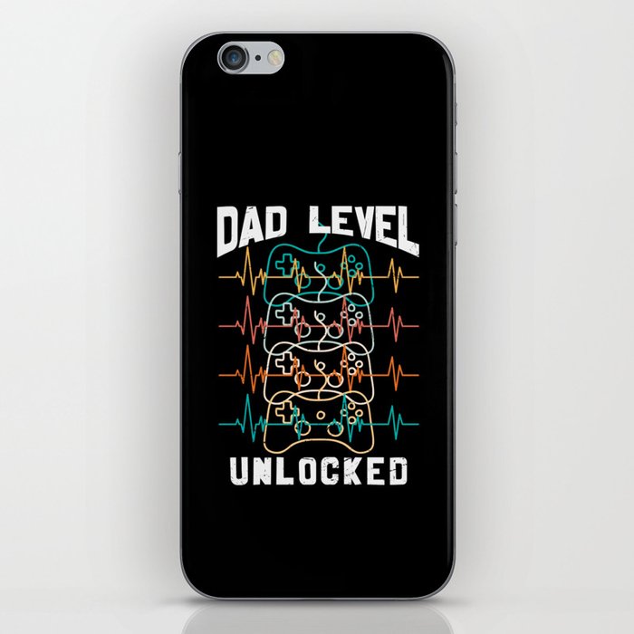 Dad Level Unlocked Funny Gamer iPhone Skin