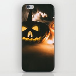 Pumpkin With Smoke iPhone Skin