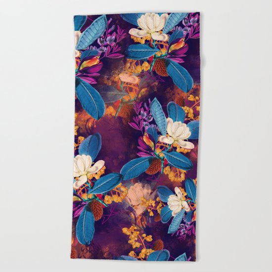 FLORAL PATTERN VI Beach Towel