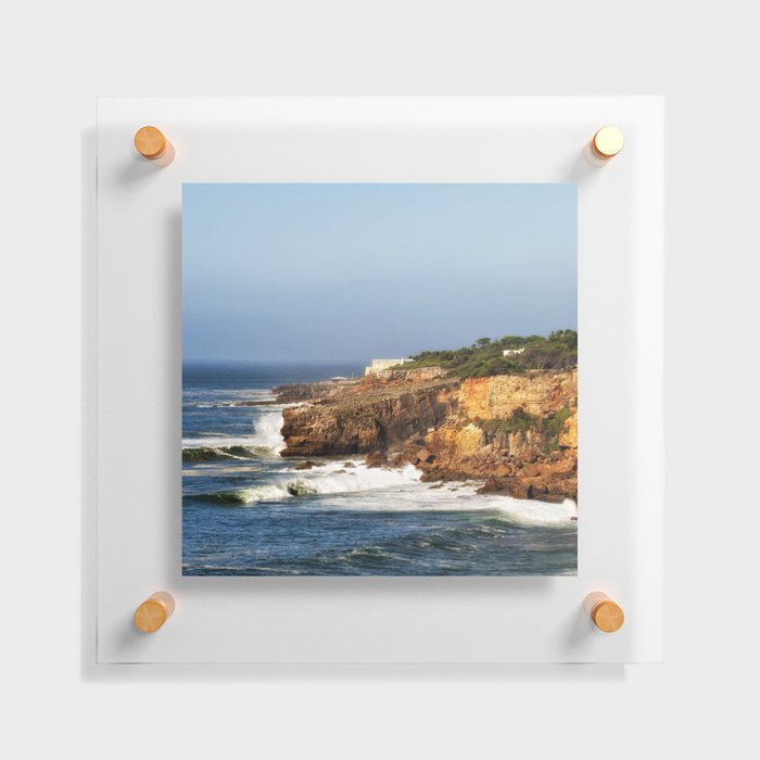 South Africa Photography - Strong Waves Hitting The Coastline Floating Acrylic Print