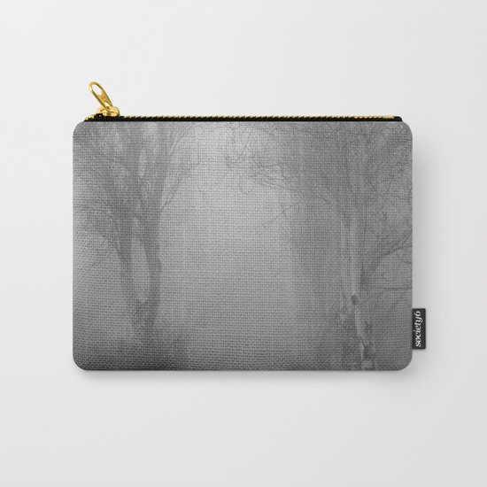 "Follow it, love your forests.....". Monochrome Carry-All Pouch