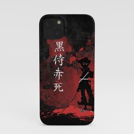 Black Samurai Red Death iPhone Case