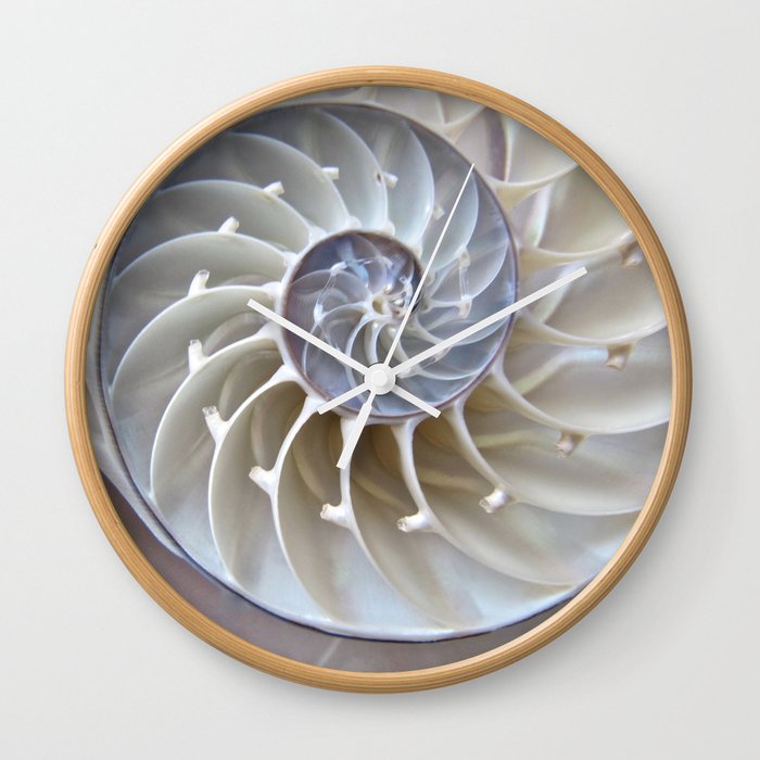 Nautilus Shell Wall Clock By Mingtaphotography Society6
