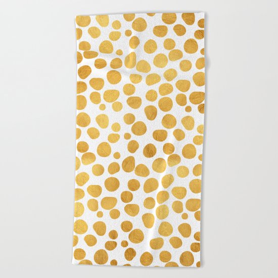 Gold Spots #society6 #decor #buyart Beach Towel