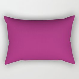 Orchid Flower 150-38-31 Deep Pink Purple Solid Color 2022 Colour of the Year Rectangular Pillow