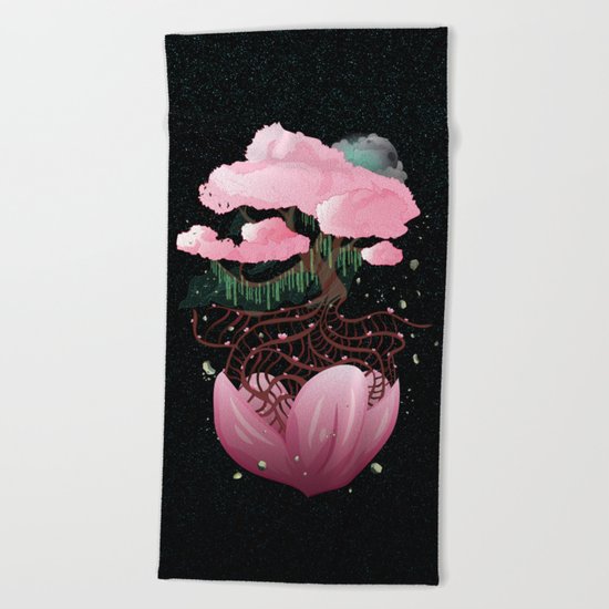 The last tree of life Beach Towel