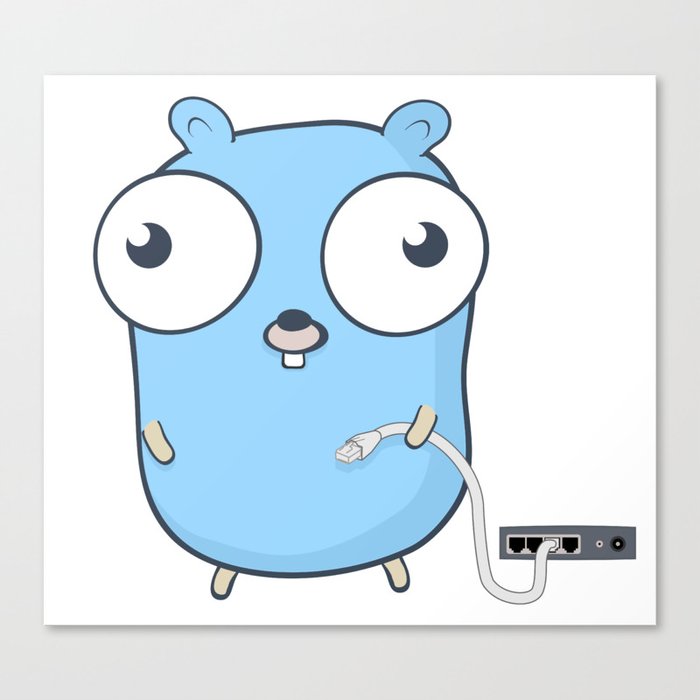 Golang Gopher Wizard Canvas Print By Codegame Society6