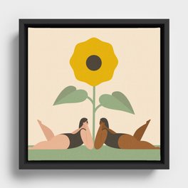 Sunflower Season Framed Canvas