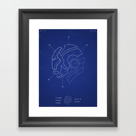 Heroes Are Built Framed Art Print