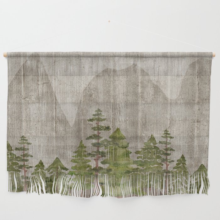 Mountain Range Woodland Forest Wall Hanging