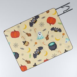 Halloween Seamless Pattern Picnic Blanket