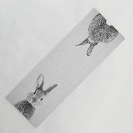 Rabbit - Black & White Yoga Mat